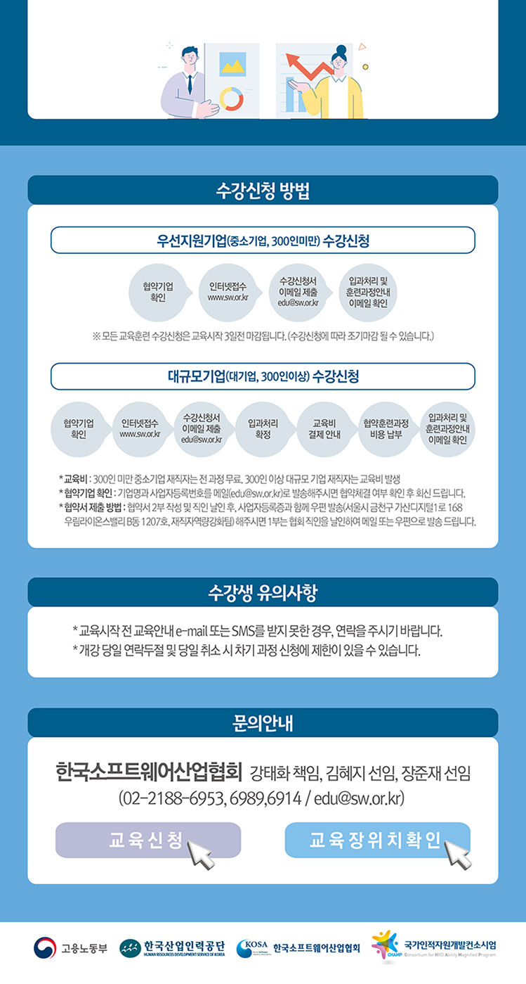 2023년 한국소프트웨어산업협회 재직자 훈련과정 모집안내
