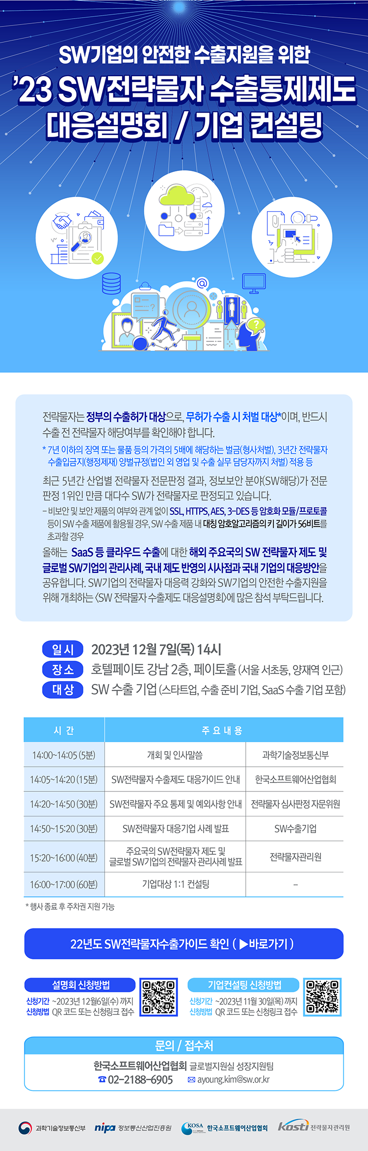SW전략물자 수출통제제도 대응연구 설명회 및 컨설팅 개최